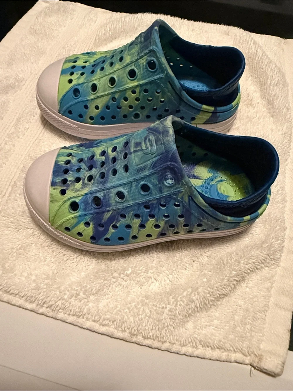Skechers Kids Blue and Green Slip-On Shoes